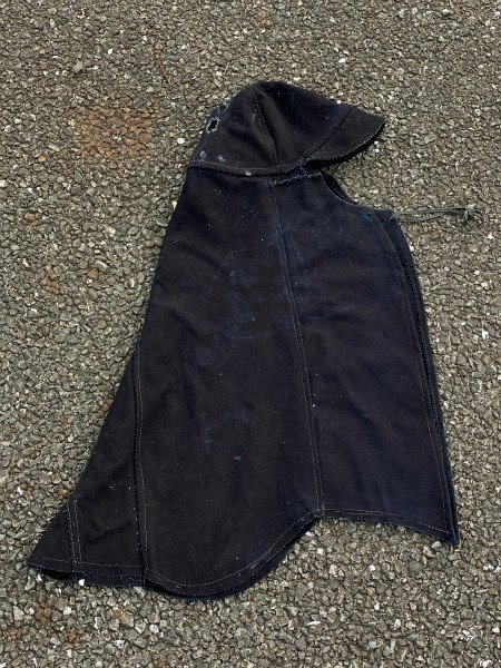 きれない色合い 抜群のフォルム 長頭巾 藍染 火消し 戦争資料 時代物 駄骨董 JAPAN VINTAGE ジャパンヴィンテージ 戦前 戦中 戦後 30s40s 14,800円