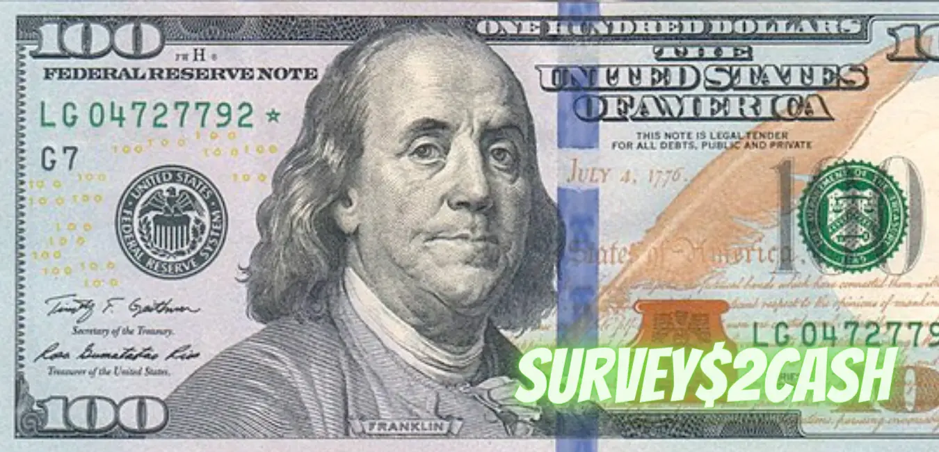 Surveystocash $100 Bill Logo